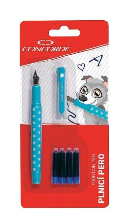 Plnicí pero CONCORDE Punto, blistr, asort