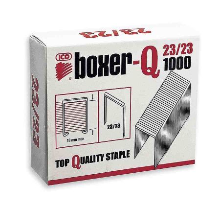 Sešívací spony BOXER-Q 23/23, 1000 ks
