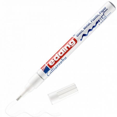 Lakový popisovač EDDING 753 kaligrafický, bílý