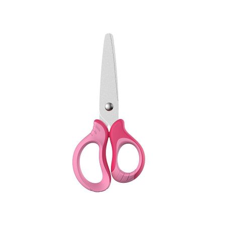 Dětské nůžky KEYROAD Soft, 12,5cm, displej, růžové