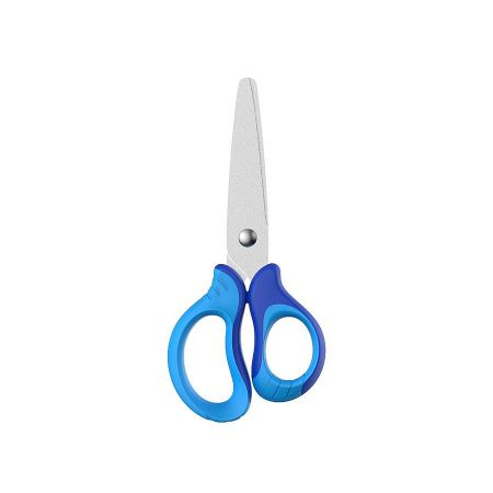 Dětské nůžky KEYROAD Soft, 12,5cm, displej, modré