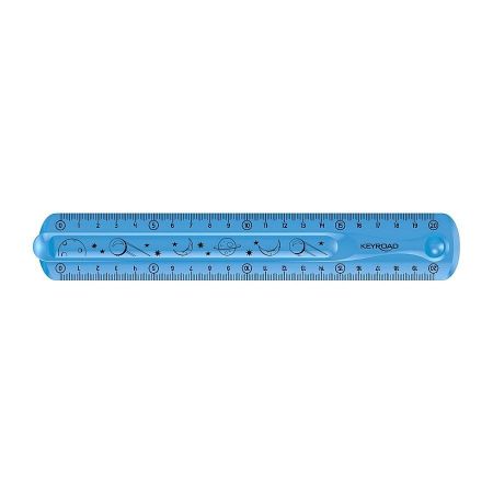Pravítko KEYROAD Flexi, 20cm, modré