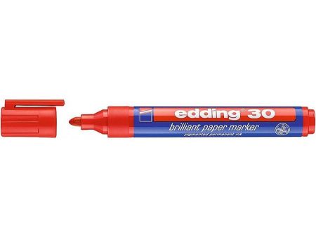 Permanentní popisovač EDDING 30, červený