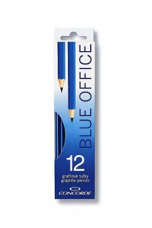 Grafitové tužky CONCORDE Blue Office s pryží č. 2 /HB/, 12ks
