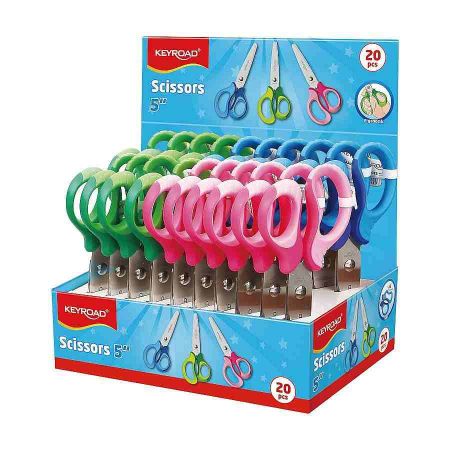 Dětské nůžky KEYROAD Soft, 12,5cm, displej, asort