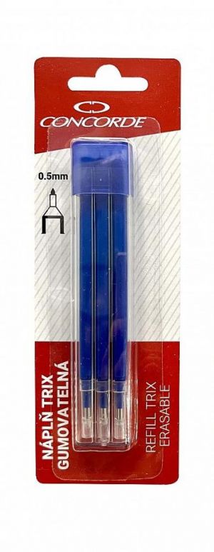 Náplň CONCORDE Trix, 0,5mm, etue 3ks, modrá