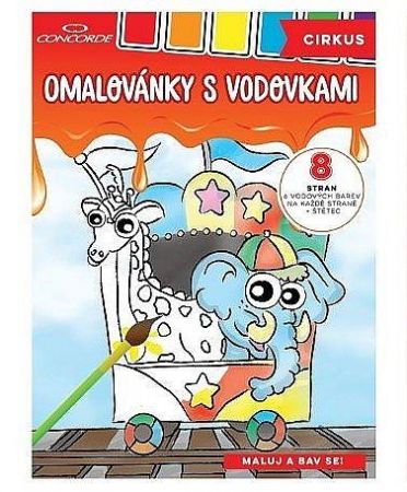 Omalovánky s vodovkami CONCORDE Cirkus A4
