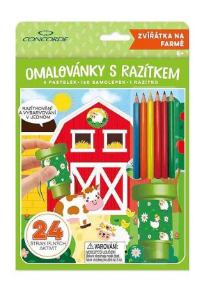 Omalovánky s razítkem CONCORDE Zvírátka na farme