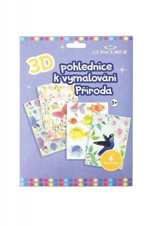 3D pohlednice k vymalování CONCORDE Príroda