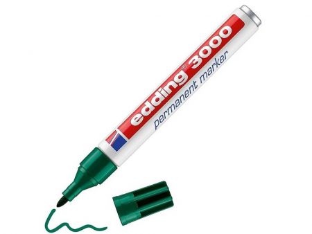 Permanentní popisovac EDDING 3000 zelený