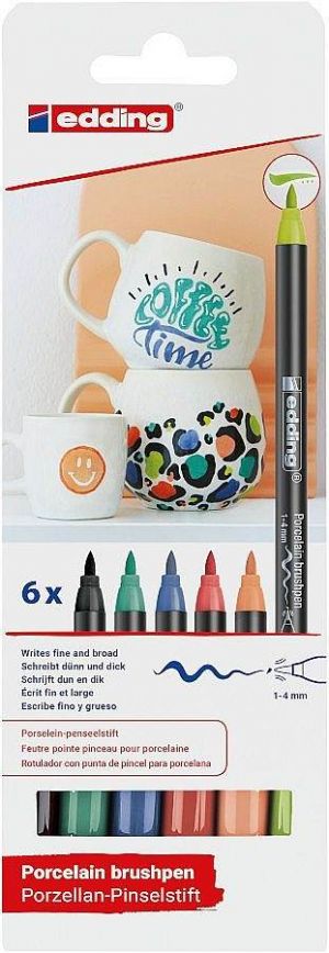 Popisovac EDDING 4200 na porcelán, sveží barvy, 6ks