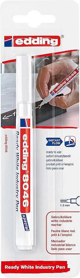 Permanentní popisovac EDDING 8046 Ready white, blistr