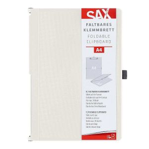 Uzavíratelné psací desky s klipem SAX A4, krémové