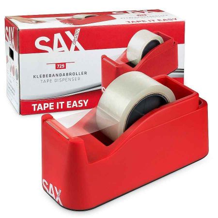 Odvíjec balící pásky SAX Design 729 stolní, cervený