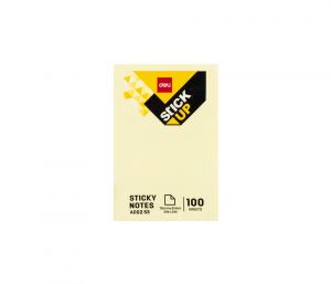 Bloček samolepící STICK UP žlutý 76 x 51mm DELI EA00253