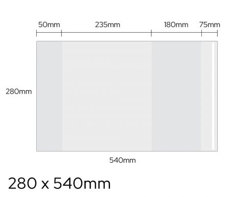 Obal univerzální 90mic, 280 x 540mm LUMA