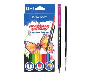 Pastelky akvarelové CENTROPEN 9523/12+1 sada