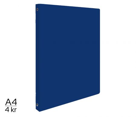 Pořadač LUMA A4 elegant 4 kroužkový modrý tmavě