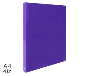 Pořadač LUMA A4 neon 4 kroužkový fialový