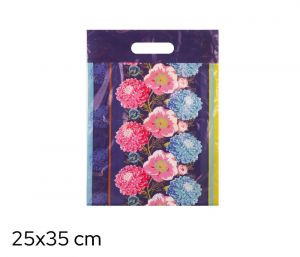 Taška igelitová 25 x 35cm CHRYZANTÉMY