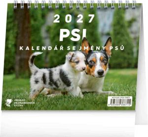 Kalendář stolní Psi – se jmény psů 2027, 16,5cm x 13cm, PGS-36871