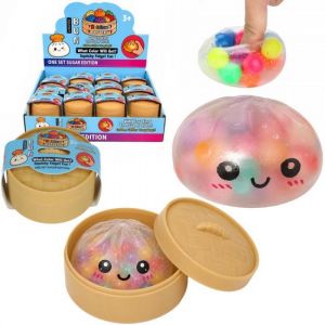 Squishy Dumpling mačkací antistresové knedlíček v košíku