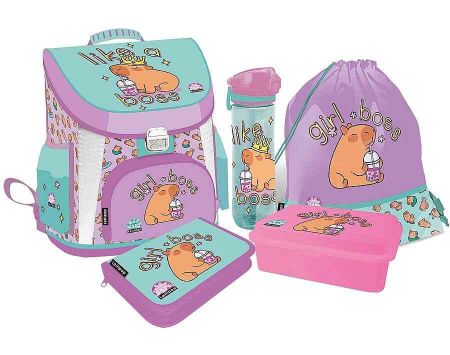 Školní set LizzyCard Capybara, 5dílný