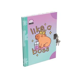 Deník A5 LizzyCard Capybara, se zámkem