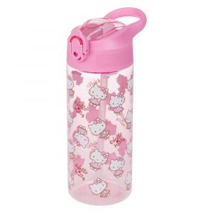 BAAGL Tritanová láhev na pití s brčkem Hello Kitty Sweet Leopard, 500 ml