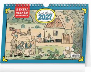 Kalendář stolní Josef Lada s extra velkým kalendáriem 2027, 30cm x 21cm, PGS-36932