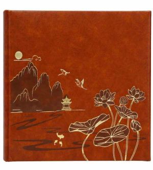 Fotoalbum 10×15/200, motiv Lotus Pond, hnědý