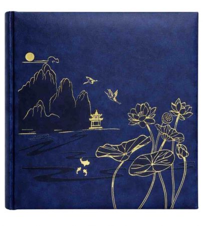 Fotoalbum 10×15/200, motiv Lotus Pond, modrý