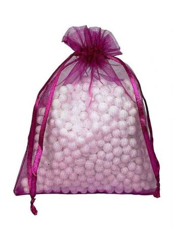 Organza sáček fuchsiový, 12 × 15 cm