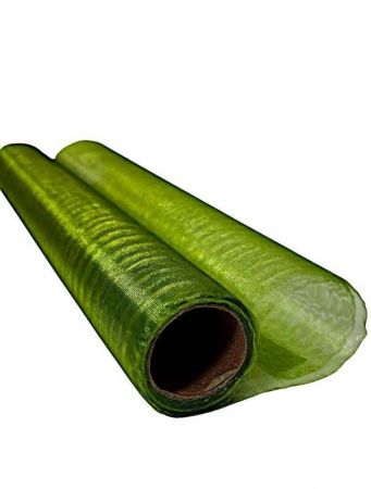 Dekorační organza olivová 36 cm × 8,22 m