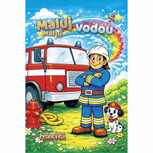 Omalovánky vodní A4 - Hasiči