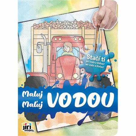 Omalovánky A4 maluj vodou Traktory