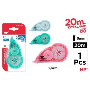 Korekční páska 5 mm 20 m na blistru pastelová