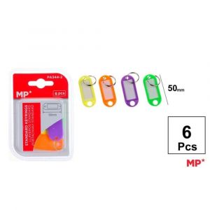 Jmenovky na klíče 50 mm 6 ks mix barev