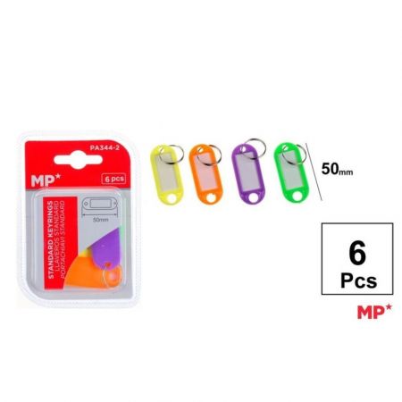 Jmenovky na klíče 50 mm 6 ks mix barev