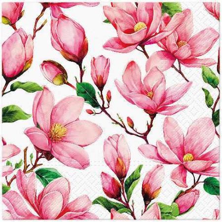 Ubrousky PAW Dekor L (20ks) Pink Bloom