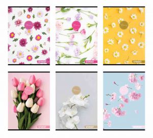 Sešit A5 54 listů Flowers nelinkovaný