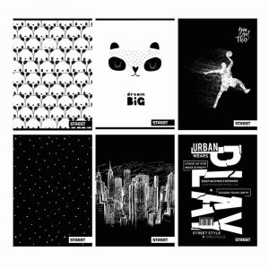 Sešit A5 54 listů Black & White nelinkovaný