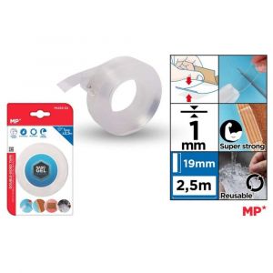 Lepicí páska transparentní NANO gel oboustranná 19 mm 2,5 m na blistru