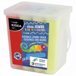 Chodníkové křídy - Neon 12 ks v kyblíku