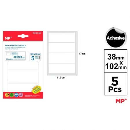 Samolepící etikety 38 x 102 mm 5 ks