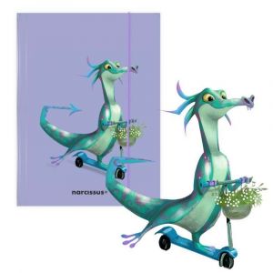 Desky s gumou A4 Dino na koloběžce