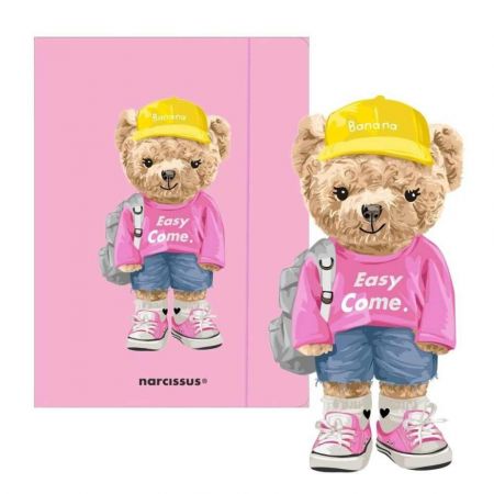 Desky s gumou A4 Teddies a Medvídek v kšiltovce