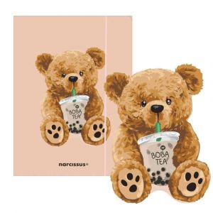 Desky s gumou A4 Teddies a Medvídek s boba tea