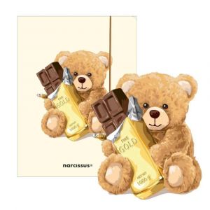 Desky s gumou A4 Teddies a Medvídek s čokoládou