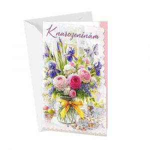 ARGUS Přání k narozeninám - Pivoňky a kosatce 15-6610c